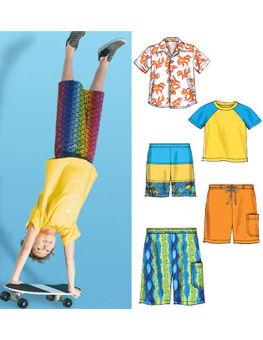 Patrón de camisa, blusa, pantalones cortos - McCall's 6548