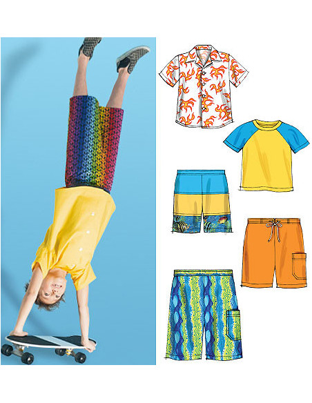 Patrón de camisa, blusa, pantalones cortos - McCall's 6548