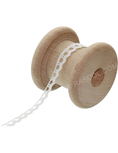 Encaje de algodón básico - Blanco
