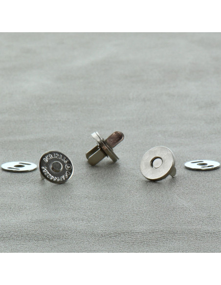 Bolsa de 2 cierres magnéticos de 14 mm - Plata clara