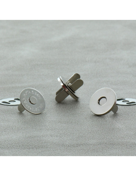 Bolsa de 2 cierres magnéticos de 18 mm - Plata clara
