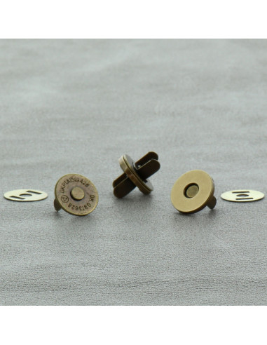 Bolsa de 2 cierres magnéticos de 14 mm - Bronce