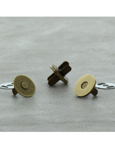 Bolsa de 2 cierres magnéticos de 18 mm - Bronce