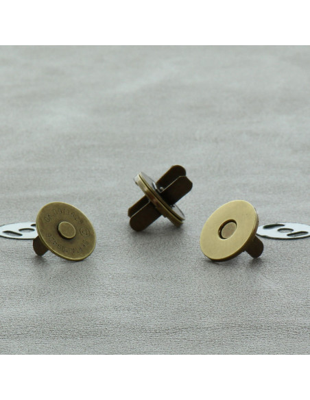 Bolsa de 2 cierres magnéticos de 18 mm - Bronce