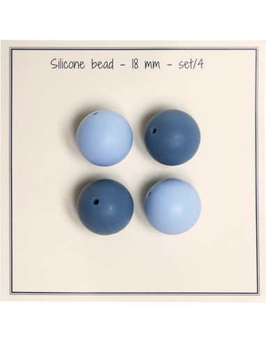 Cuentas de silicona de 18 mm para sonajeros, sujetadores de chupetes para bebé.