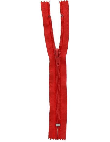 Cremallera de punto no separable - Rojo bermellón