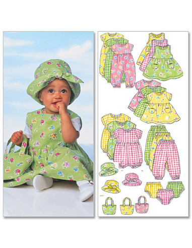 Patrón de conjunto para bebé - Butterick 5624