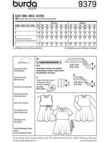 Patrón de vestido - Burda 9379