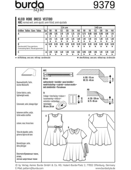 Patrón de vestido - Burda 9379