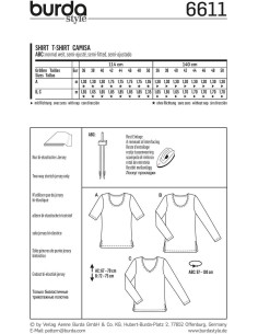 Patrón de camiseta - Burda 6611 2