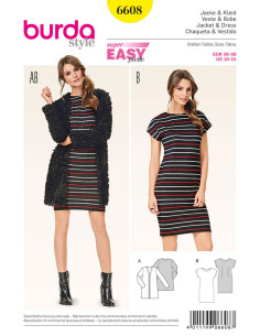 Patrón de chaqueta y vestido - Burda 6608