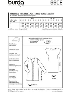 Patrón de chaqueta y vestido - Burda 6608 2
