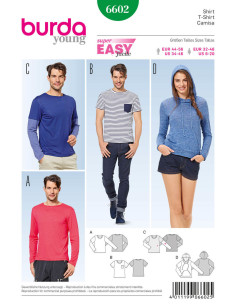 Patrón de camiseta - Burda 6602
