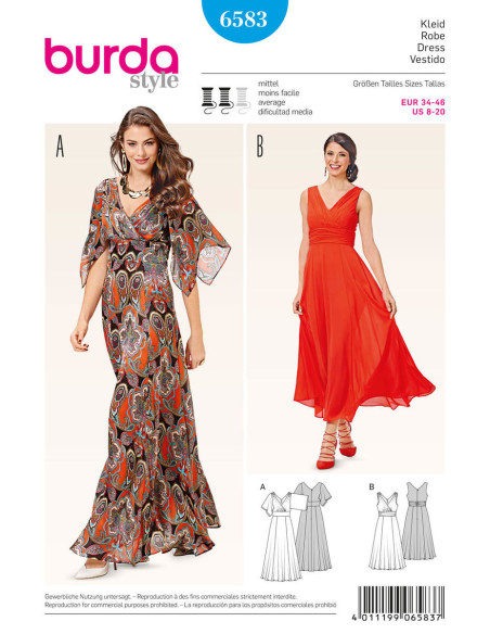Patrón de vestido - Burda 6583