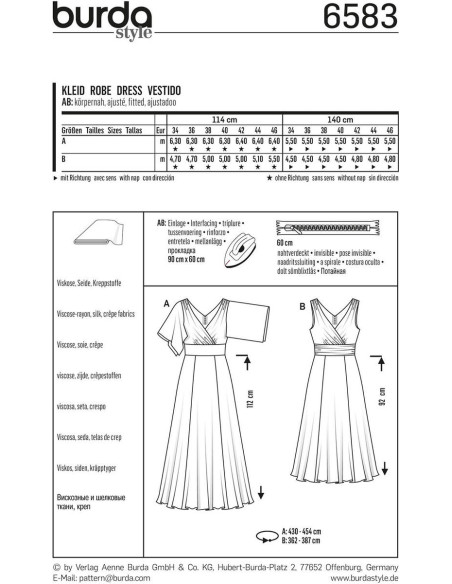 Patrón de vestido - Burda 6583