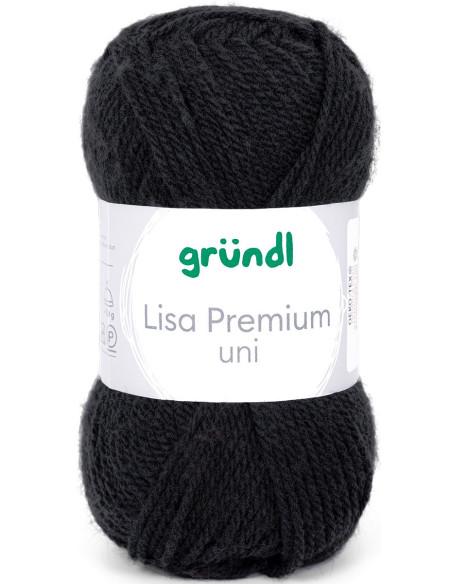 Fil à tricoter Lisa Premium uni Gründl