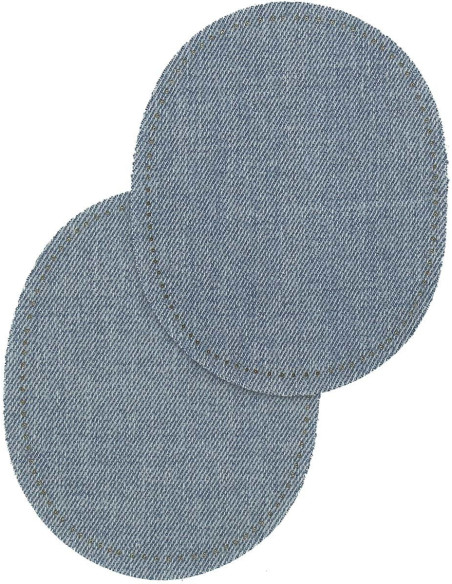 Par de codos y rodillas termoadhesivos - Jeans azul claro