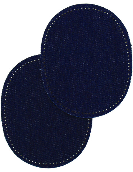 Par de coderas y rodilleras termoadhesivas - Jeans azul marino