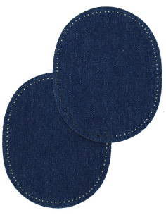 Par de codos y rodillas termoadhesivos - Jeans azul denim