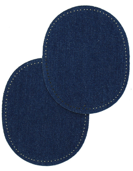 Par de codos y rodillas termoadhesivos - Jeans azul denim
