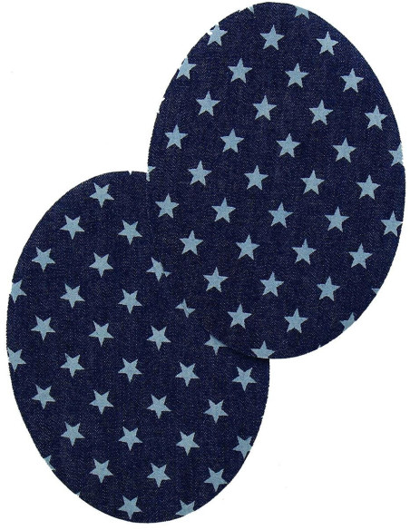 Par de codos y rodillas termoadhesivos - Jeans estrellas