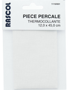 Percal termoadhesivo para reparación - Blanco