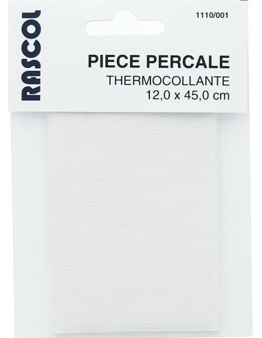 Percal termoadhesivo para reparación - Blanco