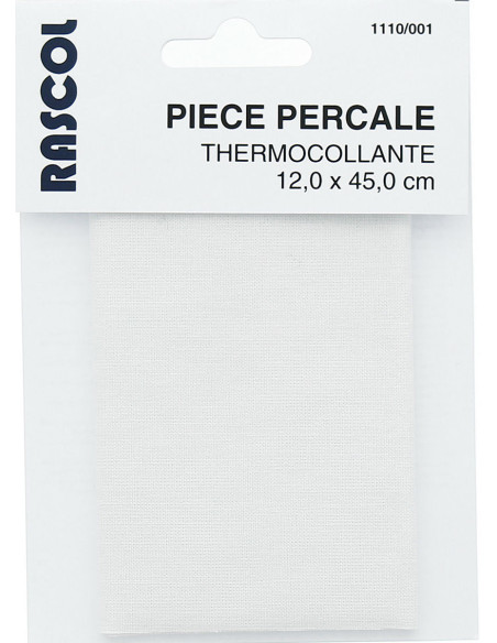 Percal termoadhesivo para reparación - Blanco