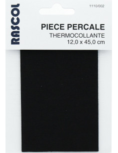 Percal termoadhesivo para reparación - Negro