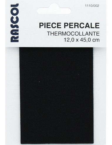 Percal termoadhesivo para reparación - Negro