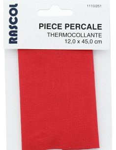 Percal termoadhesivo para reparación - Rojo bermellón