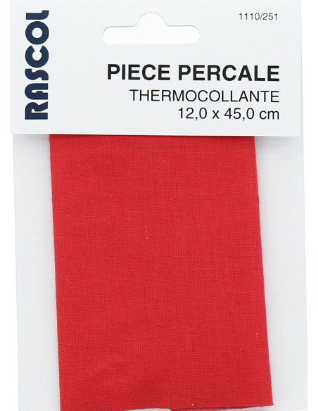 Percal termoadhesivo para reparación - Rojo bermellón