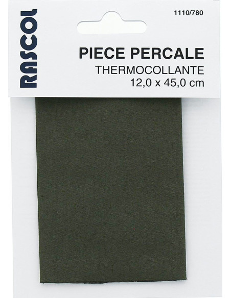 Percal termoadhesivo para reparación - Verde oliva oscuro