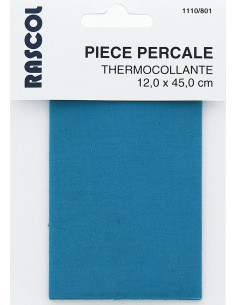 Percal termoadhesivo para reparación - Azul turquesa