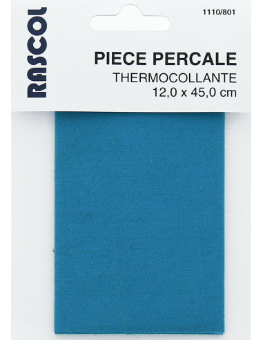 Percal termoadhesivo para reparación - Azul turquesa
