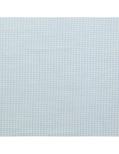 Tejido Vichy de cuadros pequeños - Azul claro