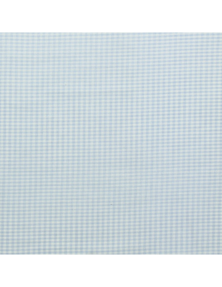 Tejido Vichy de cuadros pequeños - Azul claro