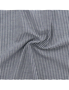 Tejido Vichy de cuadros pequeños - Azul marino