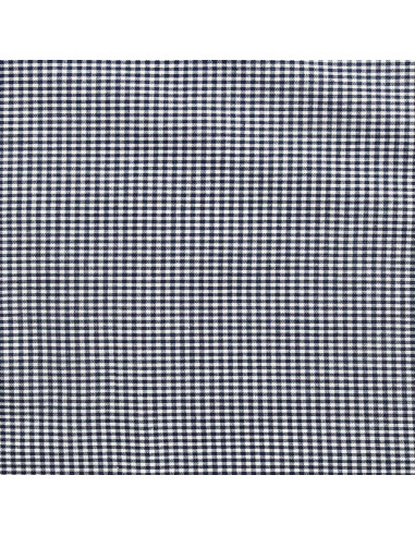 Tejido Vichy de cuadros pequeños - Azul marino