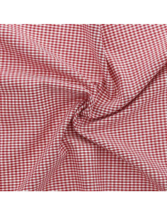 Tejido Vichy de cuadros pequeños - Rojo
