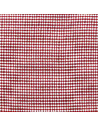 Tejido Vichy de cuadros pequeños - Rojo