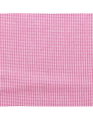 Tejido Vichy de cuadros pequeños - Fucsia