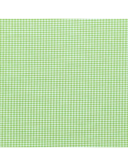 Tejido Vichy de cuadros pequeños - Verde anís