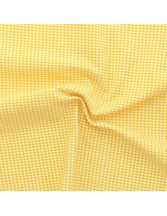 Tejido Vichy cuadros pequeños - Amarillo