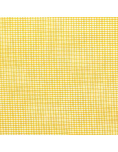 Tejido Vichy cuadros pequeños - Amarillo