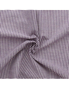 Tejido Vichy cuadros pequeños - Lila