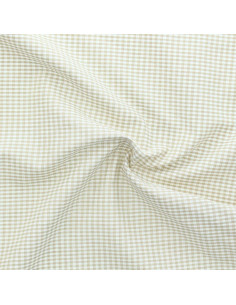 Tejido Vichy de cuadros pequeños - Beige