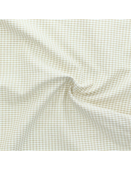 Tejido Vichy de cuadros pequeños - Beige