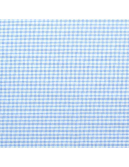 Tejido Vichy de cuadros grandes - Azul claro
