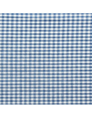 Tejido Vichy de cuadros grandes - Azul vaquero